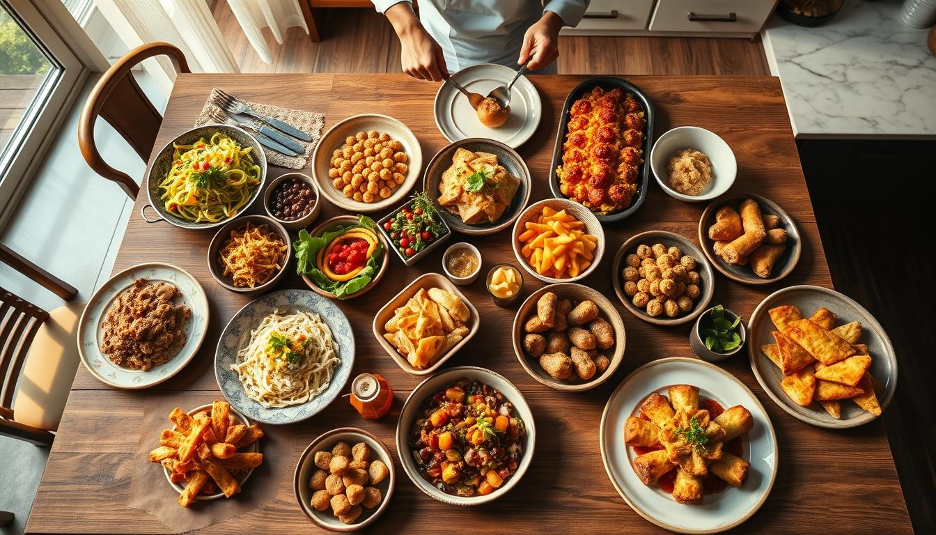 Fresh ingredients for healthy home cooking